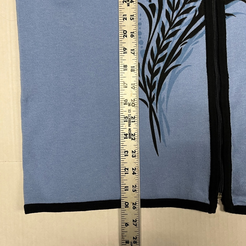 Bob Mackie Blue and Black Cardigan Women Large - Picture 6 of 9